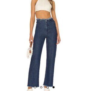 WeWoreWhat Navy Wide Leg Jeans